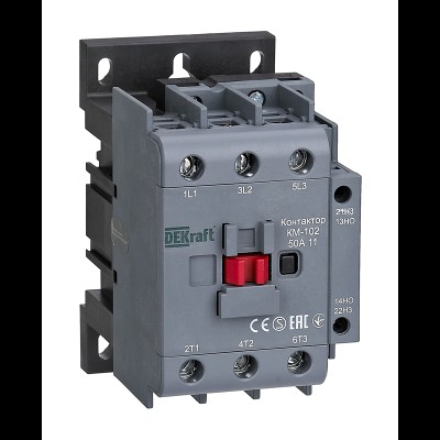 Контактор КМ102 50А 400В 1НО+1НЗ 22023DEK Контактор КМ102 50А 400В 1НО+1НЗ 22023DEK