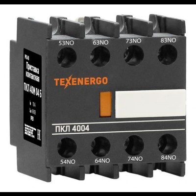 Приставка контактная ПКЛ 40М 04 Б 10А 4НО+0НЗ Теxenergo te00117488 Приставка контактная ПКЛ 40М 04 Б 10А 4НО+0НЗ Теxenergo te00117488