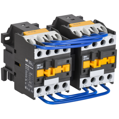 Контактор КМИ-22530 реверс 25А 400В/АС3 2НО IEK KKM23-025-400-20-1 Контактор КМИ-22530 реверс 25А 400В/АС3 2НО IEK KKM23-025-400-20-1