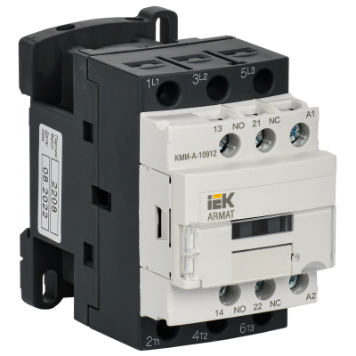 Контактор КМИ-А-10912 LC1D 9А 48В/АС3 1НО/1НЗ IEK ARMAT AR-ACC-11-009-048-11 Контактор КМИ-А-10912 LC1D 9А 48В/АС3 1НО/1НЗ IEK ARMAT AR-ACC-11-009-048-11