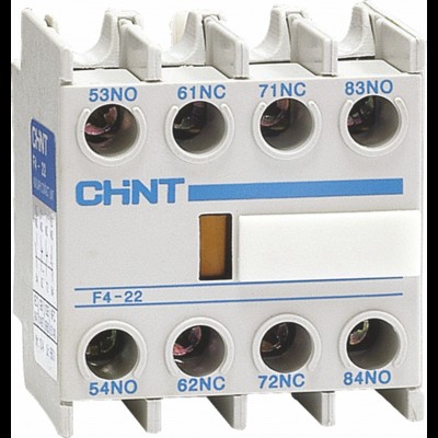 Приставка доп.контакты F4-22 к контактору NC1 и NC2 (R)(CHINT) 257019 Приставка доп.контакты F4-22 к контактору NC1 и NC2 (R)(CHINT) 257019