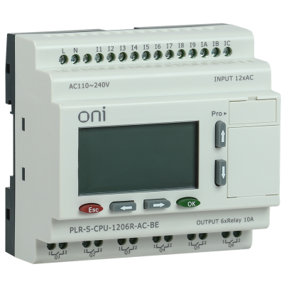 Логическое реле PLR-S. CPU1206(R) 220В AC с экраном PLR-S-CPU-1206R-AC-BE Логическое реле PLR-S. CPU1206(R) 220В AC с экраном PLR-S-CPU-1206R-AC-BE