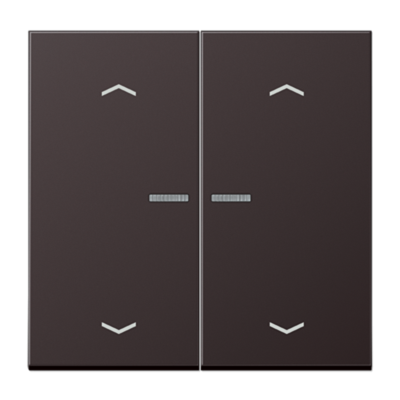 Клавиша для KNX кнопки, 2 группы, с окошком с символами «стрелки», металл, дарк AL102KO5PD Клавиша для KNX кнопки, 2 группы, с окошком с символами «стрелки», металл, дарк AL102KO5PD