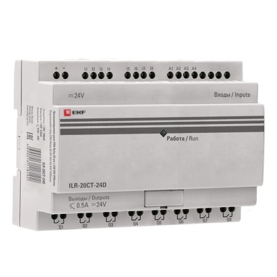 Программируемое реле 20 в/в т 24В PRO-Relay EKF PROxima ILR-20CT-24D Программируемое реле 20 в/в т 24В PRO-Relay EKF PROxima ILR-20CT-24D