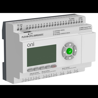 Микро ПЛК PLR-M. CPU DI16/DO08(R)/AO02 24В DC PLR-M-CPU-26R02ADC Микро ПЛК PLR-M. CPU DI16/DO08(R)/AO02 24В DC PLR-M-CPU-26R02ADC