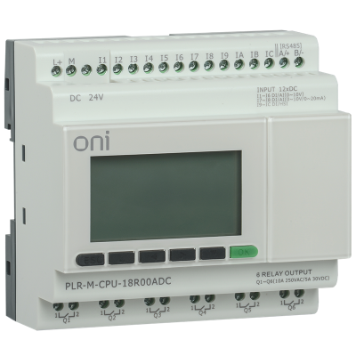 Микро ПЛК PLR-M. CPU DI12/DO06(R) 24В DC PLR-M-CPU-18R00ADC Микро ПЛК PLR-M. CPU DI12/DO06(R) 24В DC PLR-M-CPU-18R00ADC