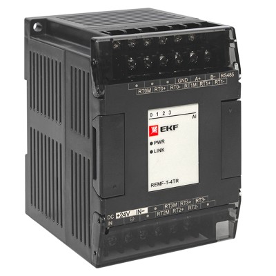 Модуль ввода термосопротивлений REMF 4 PRO-Logic EKF REMF-T-4TR Модуль ввода термосопротивлений REMF 4 PRO-Logic EKF REMF-T-4TR